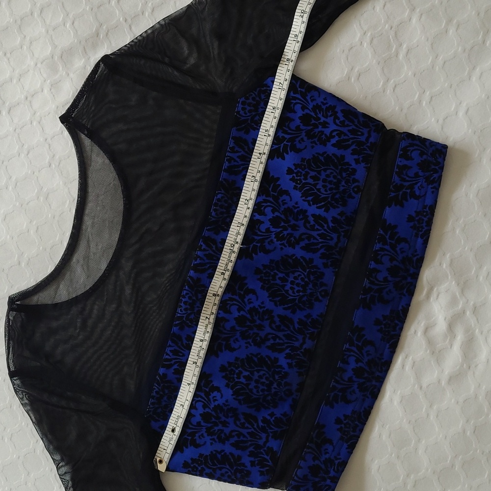 Sparkle & Fade Mesh Velour Cop Top - Picture 5 of 10